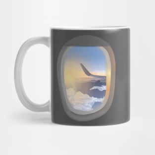 Airplane Window Sunrise Mug